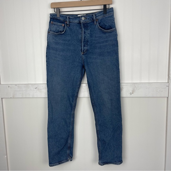 AGOLDE high rise straight crop jeans in transfer - Picture 7 of 7